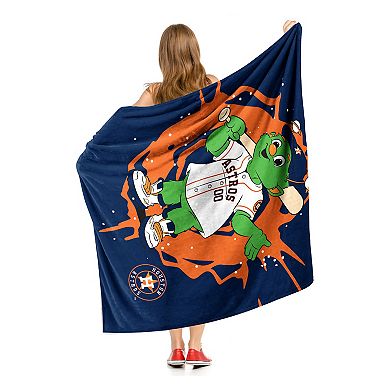 Houston Astros Mascot Orbit Silk Touch Sherpa Throw Blanket