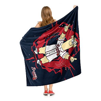 Atlanta Braves Mascot Blooper Silk Touch Sherpa Throw Blanket