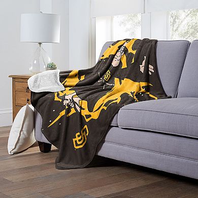 San Diego Padres Mascot Silk Touch Sherpa Throw Blanket