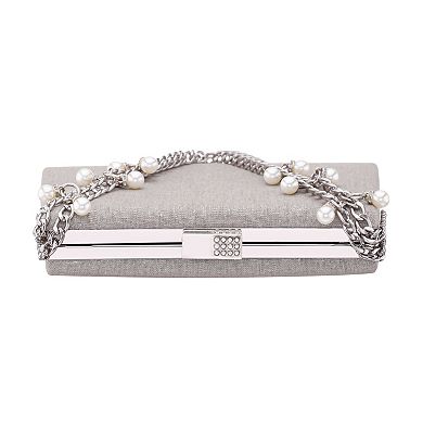 Touch of Nina Metallic Coated Fabric Clutch Bag