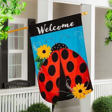 Evergreen Enterprises Ladybug Welcome House Flag