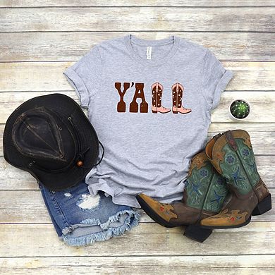 Y'all Boots Short Sleeve Graphic Tee