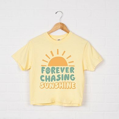 Forever Chasing Sunshine Relaxed Fit Cropped Tee