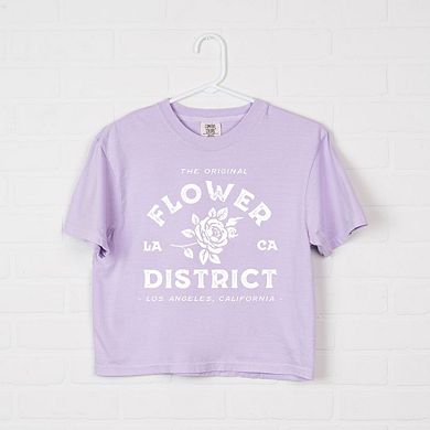 Flower District Relaxed Fit Cropped Tee