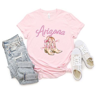 Coquette Arizona Cowgirl Boots Short Sleeve Graphic Tee