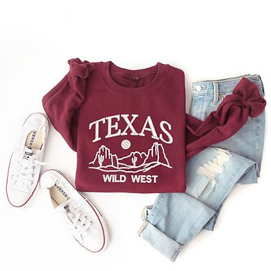 Embroidered Texas Wild West Sweatshirt