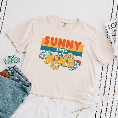 Sunny State Of Mind Relaxed Fit Cropped Tee