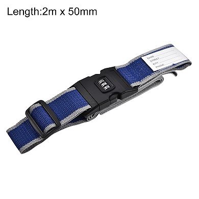 Luggage Straps Suitcase Belts With Buckle, Combination Lock, Travel Accessories, 4pcs