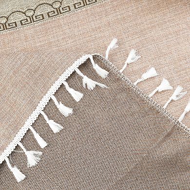Rustic Cotton Linen Waterproof Dinner Party Table Cover 1 Pc 55" X 55"