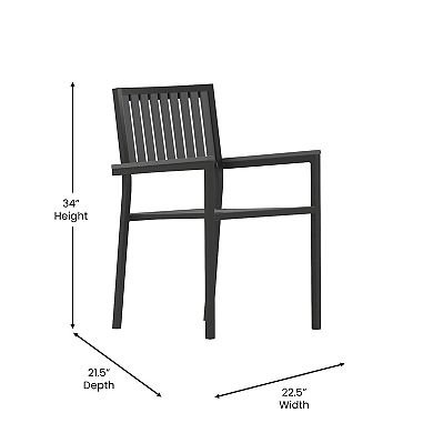 Taylor & Logan Henson Indoor / Outdoor Stacking Club Chairs 2-piece Set
