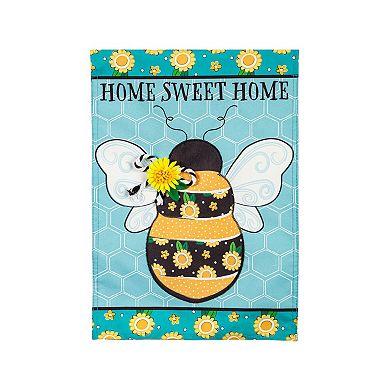 Evergreen Enterprises Home Sweet Home Flowery Bee Garden Flag
