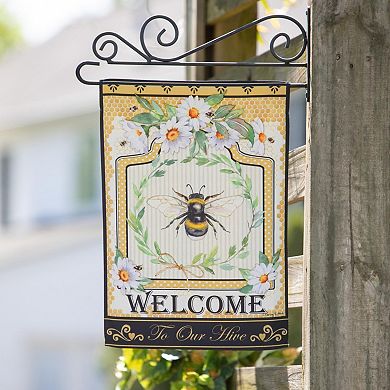 Evergreen Enterprises Humble Bee Suede Garden Flag