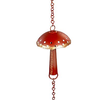 Evergreen Enterprises 72" Red Metal Mushroom Rain Chain