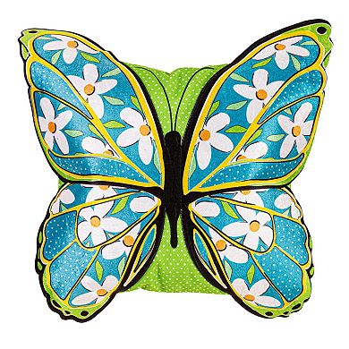 Evergreen Enterprises 18" Floral Butterfly Interchangeable Pillow Cover
