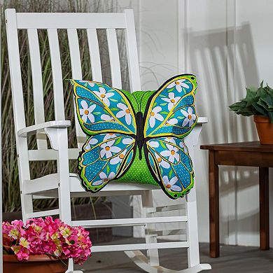 Evergreen Enterprises 18" Floral Butterfly Interchangeable Pillow Cover
