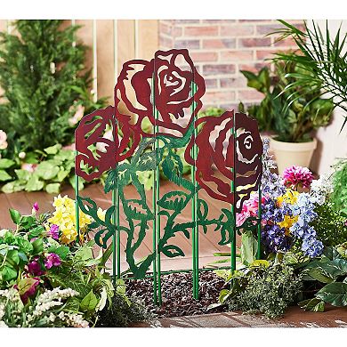 Evergreen Enterprises Metal 5 Panel Rose Garden Stake