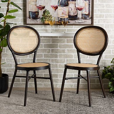 Baxton Studio Thalia 2-pc. Outdoor Dining Chair Set