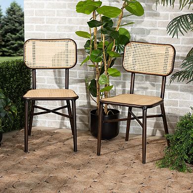 Baxton Studio Katina 2-pc. Outdoor Dining Chair Set