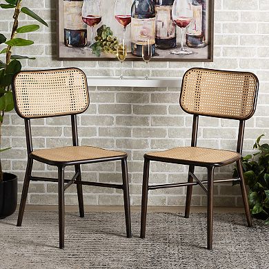 Baxton Studio Katina 2-pc. Outdoor Dining Chair Set