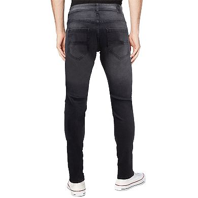 Rawx Men's Slim Fit Moto Detail Stretch Jeans