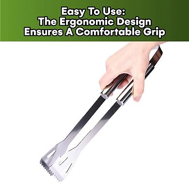 Stainless Steel Grilling Tools With Case - Ideal For Outdoor Parties And Camping