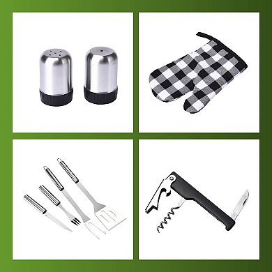 Stainless Steel Grilling Tools With Case - Ideal For Outdoor Parties And Camping