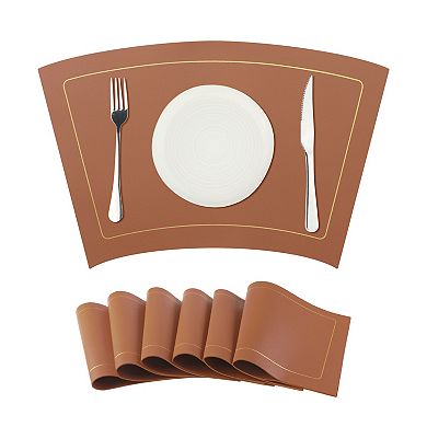 Set Of 6 Faux Leather Table Mats Durable Placemats For Home Dining Table