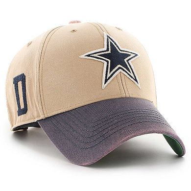 Men's '47 Khaki Dallas Cowboys Dusted Sedgwick MVP Adjustable Hat
