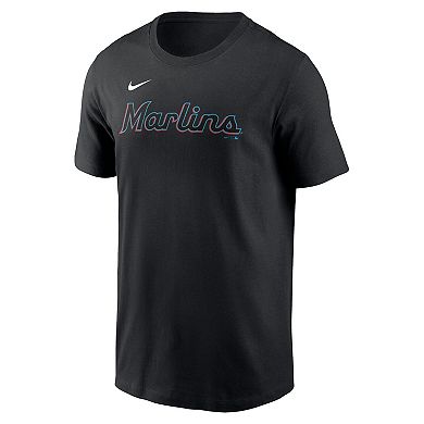 Men's Nike Jazz Chisholm Jr. Black Miami Marlins Fuse Name & Number T-Shirt