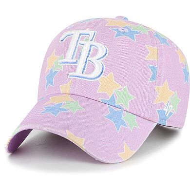 Girls '47 Lavender Tampa Bay Rays Star Bright Clean Up Adjustable Hat