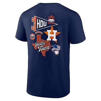 Men's Fanatics Branded Navy Houston Astros Split Zone T-Shirt