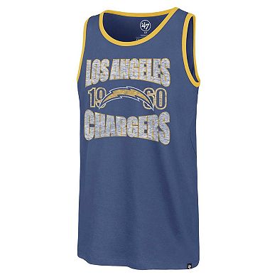 Men's '47 Royal Los Angeles Chargers Upload Franklin Tank Top