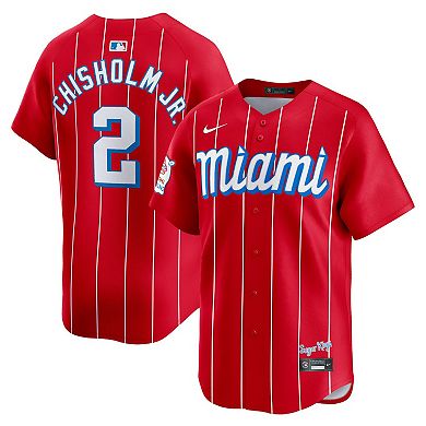 Men's Nike Jazz Chisholm Jr. Red Miami Marlins City Connect Limited Player Jersey