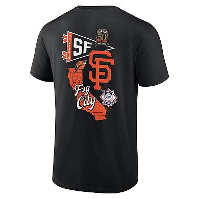 Men's Fanatics Branded Black San Francisco Giants Split Zone T-Shirt