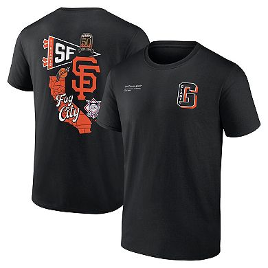 Men's Fanatics Branded Black San Francisco Giants Split Zone T-Shirt