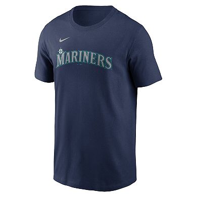 Men's Nike Julio RodrÃ­guez Navy Seattle Mariners Fuse Name & Number T-Shirt