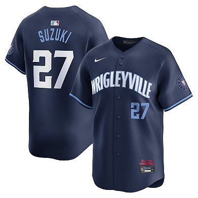 Men's Nike Seiya Suzuki Navy Chicago Cubs City Connect Limited Player Jersey