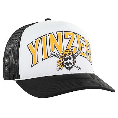 Men's '47 Black Pittsburgh Pirates Retro Region Foam Trucker Adjustable Hat