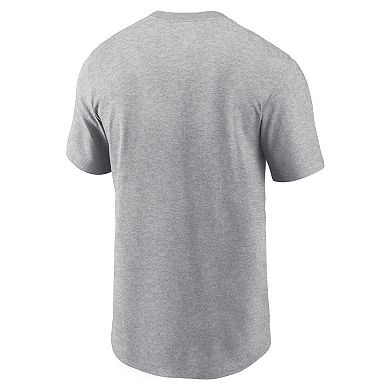Men's Nike Heather Gray Seattle Seahawks Primetime Wordmark Essential T-Shirt