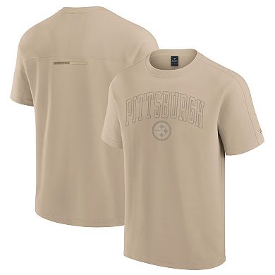 Unisex Fanatics Signature Khaki Pittsburgh Steelers Elements Heavyweight Tri-Blend T-Shirt