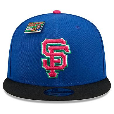 Men's New Era Royal/Black San Francisco Giants Watermelon Big League Chew Flavor Pack 9FIFTY Snapback Hat