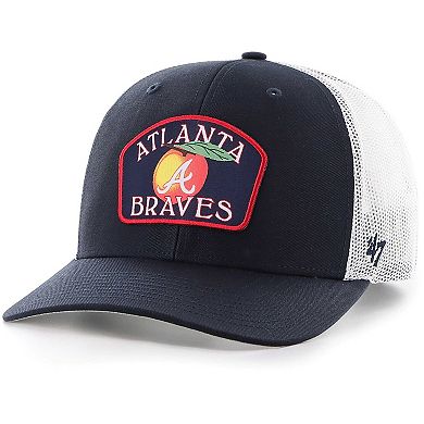 Men's '47 Navy Atlanta Braves Retro Region Patch Trucker Adjustable Hat