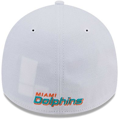 Men's New Era White Miami Dolphins Main 39THIRTY Flex Hat