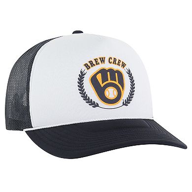 Men's '47 Navy Milwaukee Brewers Retro Region Foam Trucker Adjustable Hat