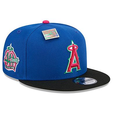Men's New Era Royal/Black Los Angeles Angels Watermelon Big League Chew Flavor Pack 9FIFTY Snapback Hat