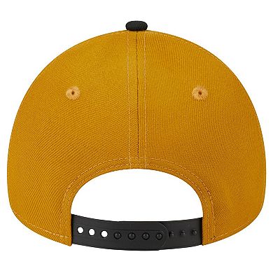Men's New Era Gold/Black Boston Red Sox Rustic A-Frame 9FORTY Adjustable Hat