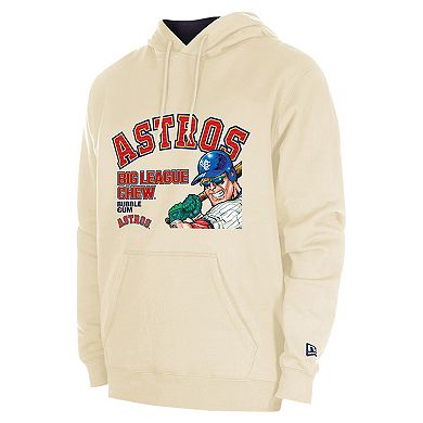 Men's New Era Cream Houston Astros Big League Chew Pullover Hoodie