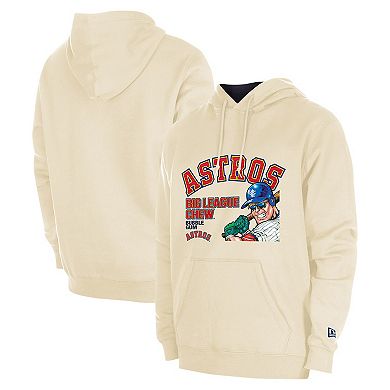 Men's New Era Cream Houston Astros Big League Chew Pullover Hoodie