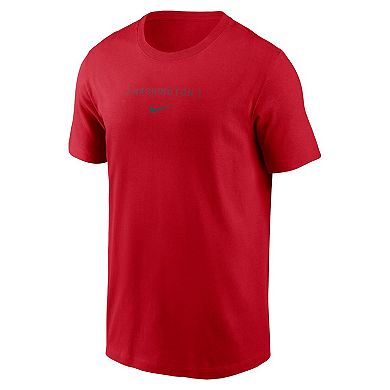 Men's Nike Red Washington Nationals Large Logo Back Stack T-Shirt