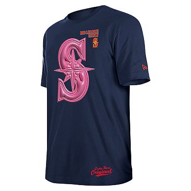 Men's New Era Navy Seattle Mariners Big League Chew T-Shirt